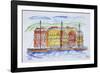 Sailboats moored in the port, Bastia, Corsica, France-Richard Lawrence-Framed Photographic Print