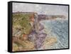 Sailboats near the Cliffs, Yport-Gustave Loiseau-Framed Stretched Canvas