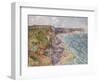 Sailboats near the Cliffs, Yport-Gustave Loiseau-Framed Giclee Print