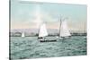 Sailboats off Alameda Beach - Alameda, CA-Lantern Press-Stretched Canvas