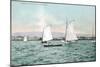 Sailboats off Alameda Beach - Alameda, CA-Lantern Press-Mounted Art Print