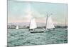 Sailboats off Alameda Beach - Alameda, CA-Lantern Press-Mounted Art Print