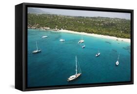 Sailboats on South End of Virgin Gorda-Macduff Everton-Framed Stretched Canvas