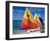 Sailboats on the Beach at Princess Cays, Bahamas-Jerry & Marcy Monkman-Framed Premium Photographic Print