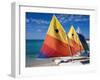 Sailboats on the Beach at Princess Cays, Bahamas-Jerry & Marcy Monkman-Framed Premium Photographic Print