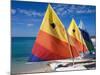 Sailboats on the Beach at Princess Cays, Bahamas-Jerry & Marcy Monkman-Mounted Photographic Print