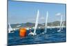 Sailboats Participating in Regatta and Buoy, Ibiza, Balearic Islands, Spain, Mediterranean, Europe-Emanuele Ciccomartino-Mounted Photographic Print