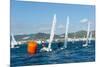 Sailboats Participating in Regatta and Buoy, Ibiza, Balearic Islands, Spain, Mediterranean, Europe-Emanuele Ciccomartino-Mounted Photographic Print