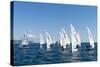 Sailboats Participating in Regatta, Ibiza, Balearic Islands, Spain, Mediterranean, Europe-Emanuele Ciccomartino-Stretched Canvas