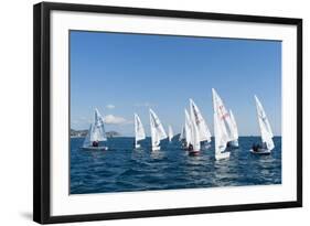 Sailboats Participating in Regatta, Ibiza, Balearic Islands, Spain, Mediterranean, Europe-Emanuele Ciccomartino-Framed Photographic Print