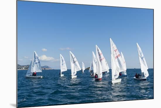 Sailboats Participating in Regatta, Ibiza, Balearic Islands, Spain, Mediterranean, Europe-Emanuele Ciccomartino-Mounted Photographic Print