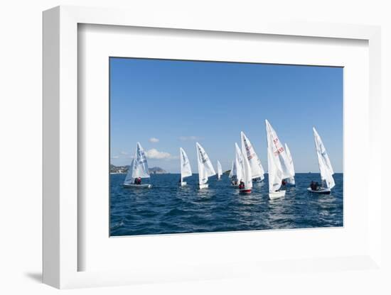 Sailboats Participating in Regatta, Ibiza, Balearic Islands, Spain, Mediterranean, Europe-Emanuele Ciccomartino-Framed Photographic Print