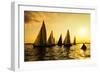 Sailboats Race, a Seasonal Race Held Every Tuessday Evening During the Summer-Keith Homan-Framed Photographic Print