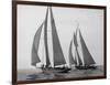 Sailboats Race during Yacht Club Cruise-Edwin Levick-Framed Art Print