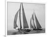 Sailboats Race during Yacht Club Cruise-Edwin Levick-Framed Art Print