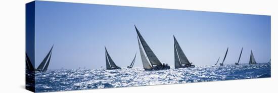 Sailboats Racing in the Sea, Farr 40's Race During Key West Race Week, Key West Florida, 2000-null-Stretched Canvas