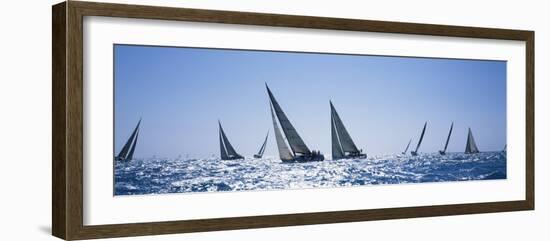 Sailboats Racing in the Sea, Farr 40's Race During Key West Race Week, Key West Florida, 2000-null-Framed Photographic Print