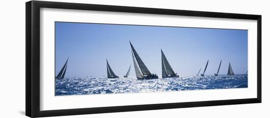 Sailboats Racing in the Sea, Farr 40's Race During Key West Race Week, Key West Florida, 2000-null-Framed Photographic Print