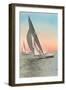 Sailboats Racing with Jennies-null-Framed Art Print
