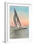 Sailboats Racing with Jennies-null-Framed Art Print