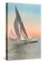 Sailboats Racing with Jennies-null-Stretched Canvas