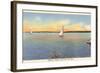 Sailboats, Saginaw Bay, Bay City, Michigan-null-Framed Art Print