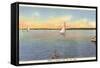 Sailboats, Saginaw Bay, Bay City, Michigan-null-Framed Stretched Canvas