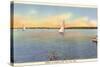 Sailboats, Saginaw Bay, Bay City, Michigan-null-Stretched Canvas