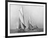 Sailboats Sailing Downwind, CA. 1900-1920-Edwin Levick-Framed Art Print