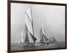 Sailboats Sailing Downwind, CA. 1900-1920-Edwin Levick-Framed Art Print