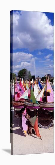 Sailboats Tuilleries Paris France-null-Stretched Canvas