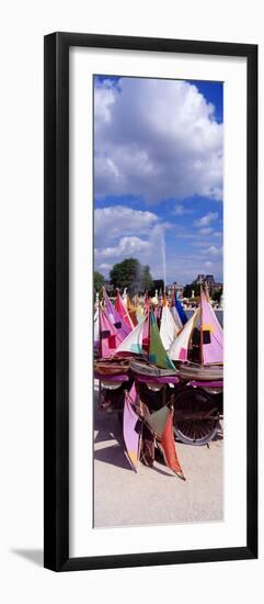 Sailboats Tuilleries Paris France-null-Framed Premium Photographic Print