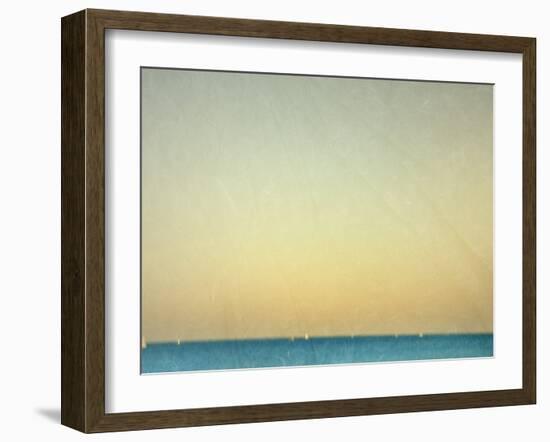 Sailboats under Pearl Sky-Robert Cattan-Framed Photographic Print