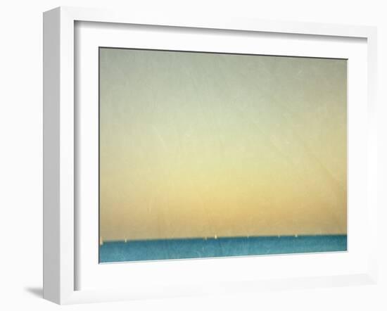 Sailboats under Pearl Sky-Robert Cattan-Framed Photographic Print