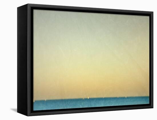 Sailboats under Pearl Sky-Robert Cattan-Framed Stretched Canvas