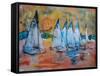 Sailboats with a Pink Sky-Brenda Brin Booker-Framed Stretched Canvas