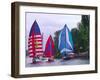 Sailboats with Spinakers in the Opening Day Parade of Boating Season, Seattle, Washington, USA-Charles Sleicher-Framed Photographic Print