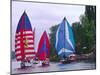 Sailboats with Spinakers in the Opening Day Parade of Boating Season, Seattle, Washington, USA-Charles Sleicher-Mounted Photographic Print