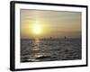 Sailboats with Sunset-Michael Brown-Framed Photographic Print