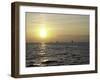 Sailboats with Sunset-Michael Brown-Framed Photographic Print