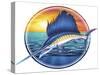 Sailfish Illustration-FlyLand Designs-Stretched Canvas