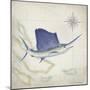 Sailfish Map II-Rick Novak-Mounted Art Print