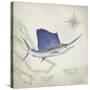 Sailfish Map II-Rick Novak-Stretched Canvas