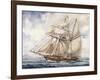 Sailing Along Coast of Falkland Islands with Schooner Sarandi in 1832-1833-null-Framed Giclee Print