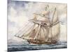 Sailing Along Coast of Falkland Islands with Schooner Sarandi in 1832-1833-null-Mounted Giclee Print