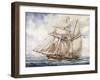 Sailing Along Coast of Falkland Islands with Schooner Sarandi in 1832-1833-null-Framed Giclee Print