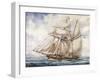 Sailing Along Coast of Falkland Islands with Schooner Sarandi in 1832-1833-null-Framed Giclee Print