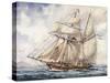 Sailing Along Coast of Falkland Islands with Schooner Sarandi in 1832-1833-null-Stretched Canvas