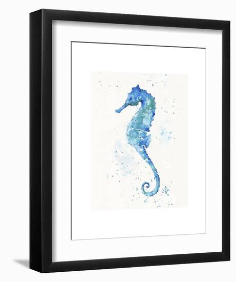 Sailing Along (Seahorse)-Sillier than Sally-Framed Art Print