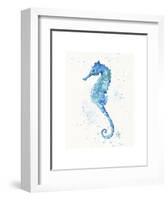 Sailing Along (Seahorse)-Sillier than Sally-Framed Art Print